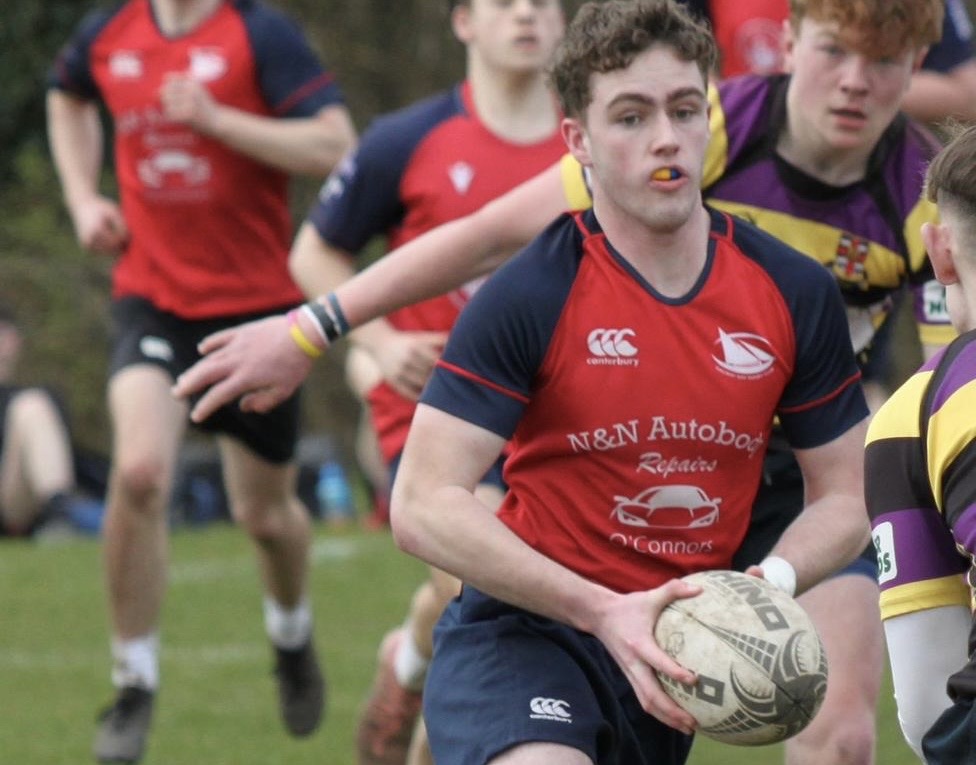 Dylan Curran playing for Galway Bay Rugby
