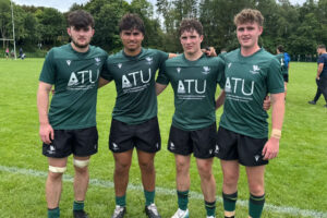 Four of our U18 stars took to the field last week against the visiting Eagles Rugby Academy from the USA. This Friday, they gear up for another big challenge as they face Ulster Schools (Venue: Clongowes Wood College). Left to right: Conor Dalton, James Siva, John Brendan McDonnell, and Dylan Curran.
