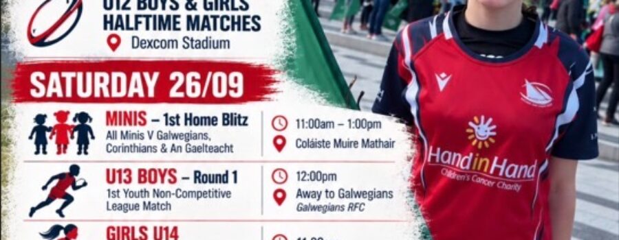 Busy Weekend of Youth Rugby Ahead for Galway Bay Rugby Club